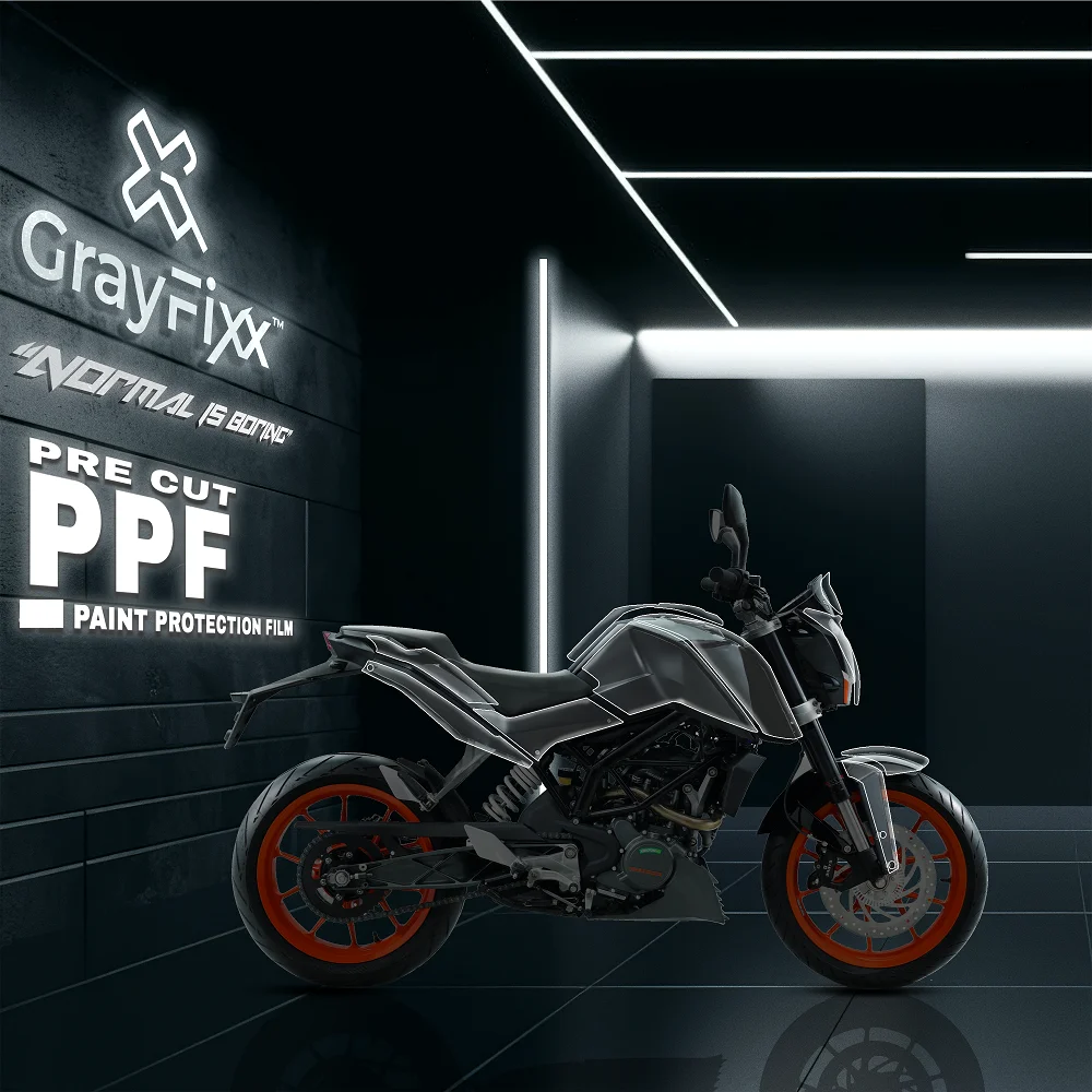 Pre-Cut PPF(Paint Protection Film) Compatible with Duke 200 Bs4 | TPU(Thermoplastic Polyurethane), Water Proof, 3X Layer, Scratch Resistant